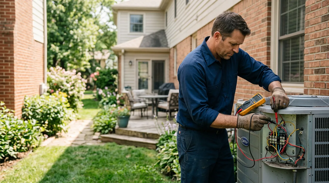 HVAC technician working near Moscow, IA